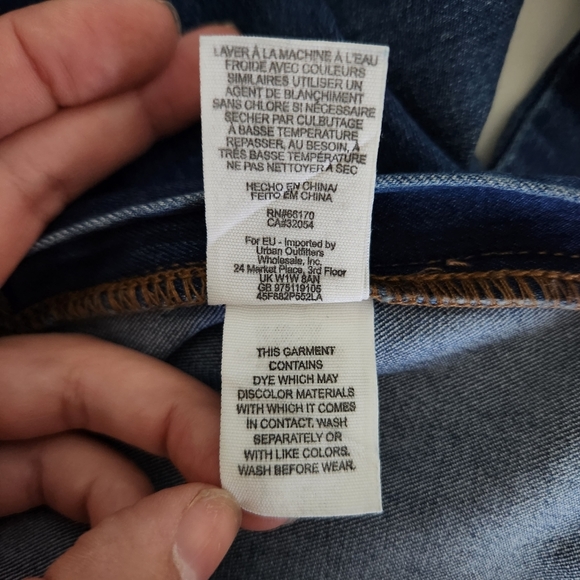 FREE PEOPLE High Rise Jeggings Blue Stretch Denim Skinny Pants Side Zip Women 30 - Picture 13 of 13